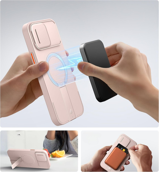 Case for iPhone 13 Pro Max/12 Pro Max Suritch Shockproof, Suritch Shockproof, for MagSafe, pink