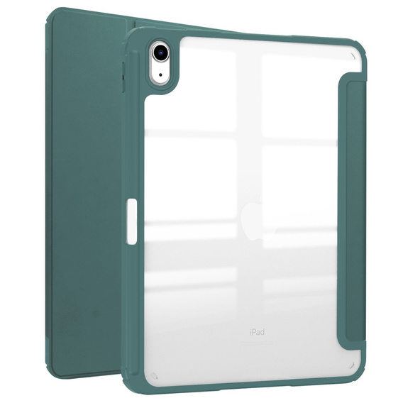 Case for iPad 10.9 2022 10 Gen, Smartcase Hybrid, with stylus space, dark green