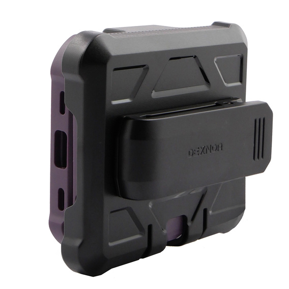 Armored Case for Samsung Galaxy Z Flip 4 5G, Dexnor Clip Holder, purple