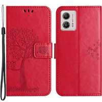Flip case for Motorola Moto G53 / G23 / G13, tree, red