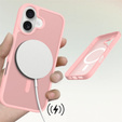 Matt Case for iPhone 17, for MagSafe, translucent pink
