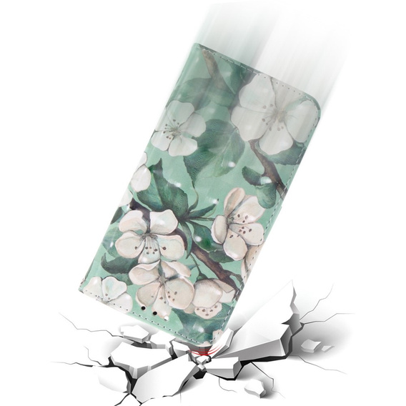Flip case for Xiaomi Redmi Note 13 Pro 5G, Wallet, Flowers green