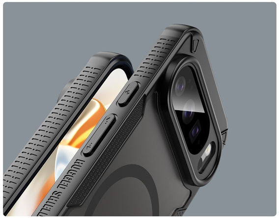 Armoured case for Google Pixel 10 Pro, for MagSafe, matt, black