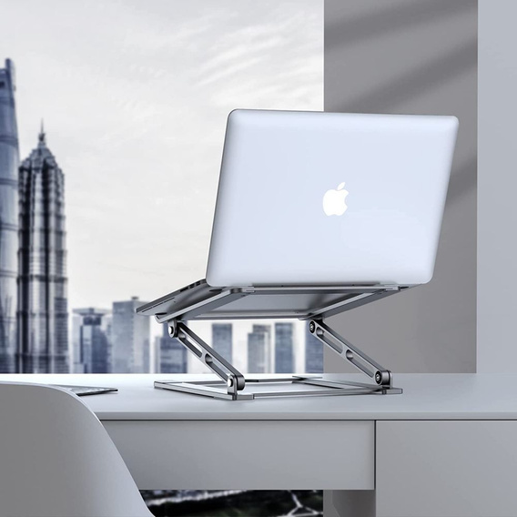 Aluminum laptop stand, ERBORD ProDesk Stand, gray