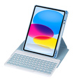Keyboard case for iPad 11" 2025 A16 (11 gen.) / iPad 10.9" 2022 (10 gen.), Rotary 360° Leather, light blue