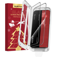 2x SURITCH tempered glass for iPhone 16 / 15