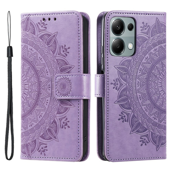 Flip case for Xiaomi Redmi Note 13 Pro 4G / Xiaomi Redmi Note 14S / Xiaomi Poco M6 Pro 4G, Mandala, purple