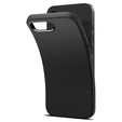Spigen case for iPhone 16E, Liquid Air, black + 9H Tempered Glass