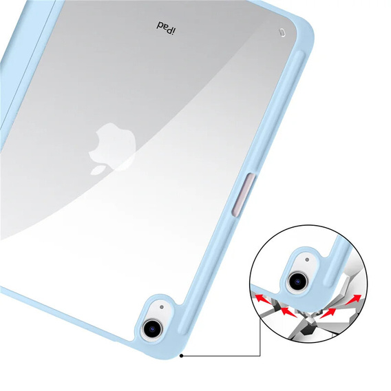 Case for iPad 10.9 2022 10 Gen, Smartcase Hybrid, with stylus space, blue