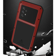 Love Mei Case for Samsung Galaxy A53 5G, armored with glass, red