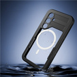 Waterproof case for Samsung Galaxy S24, Redpepper, for MagSafe, black