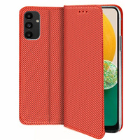 Case for Samsung Galaxy A14 4G/5G, Smart Magnet, red + 9H glass