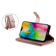 Flip case for iPhone 16 Pro Max, Wallet Zipper Pocket, pink