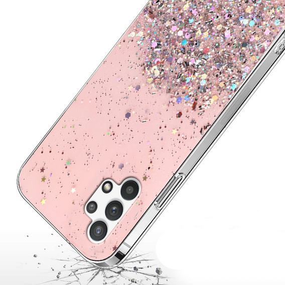 Case for Samsung Galaxy A32 4G, Glittery, pink