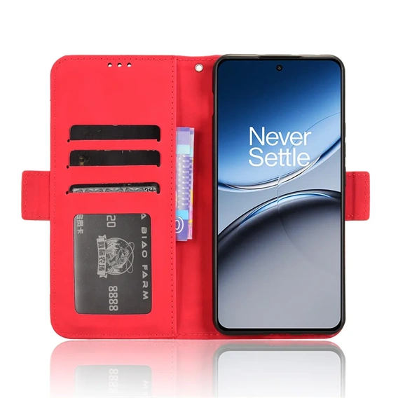 Flip case for OnePlus Nord 4, Card Slot, red