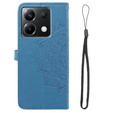 Flip case for Xiaomi Poco X6 5G, Mandala, blue