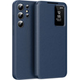 Flip case for Samsung Galaxy S25+ Plus, Smart View Wallet, blue