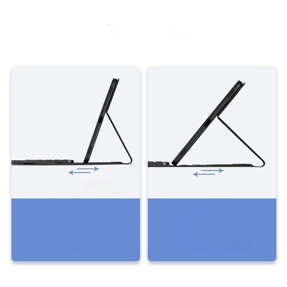 Case + keyboard Samsung Galaxy Tab S9, Dux Ducis Pen Slot TouchPad Leather, black