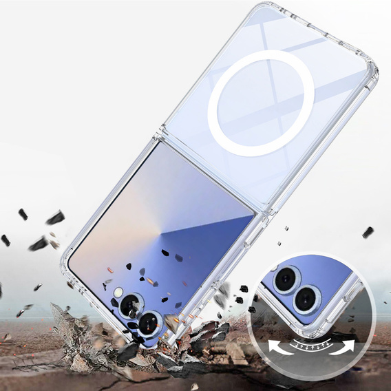 Transparent case with MagSafe for Samsung Galaxy Z Flip7 5G