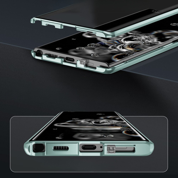 Case for Samsung Galaxy S23, Magnetic Dual Glass, green