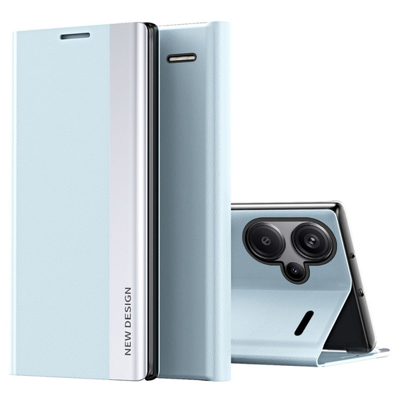 Flip case for Xiaomi Redmi Note 13 Pro+, Side Magnetic, blue