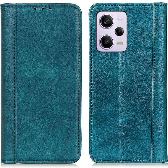 Case for Xiaomi Redmi Note 12 Pro+ 5G, Wallet Litchi Leather, green