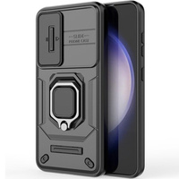 Case for Samsung Galaxy S24, KickStand Camera Lens, black