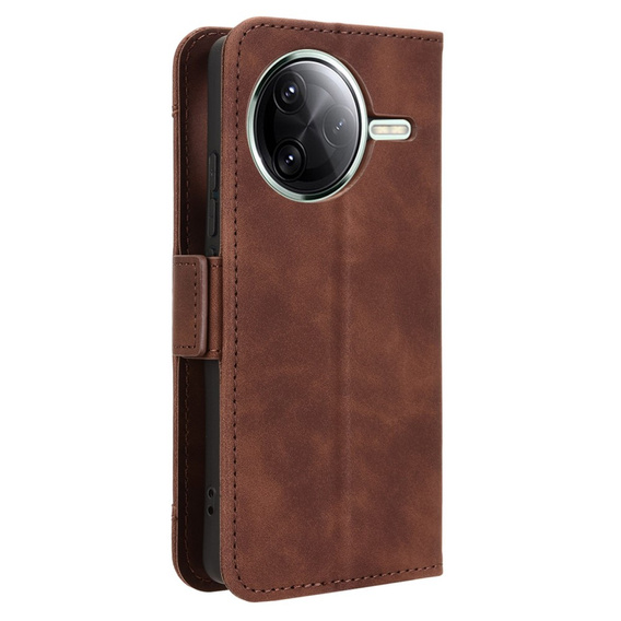 Flip case for Xiaomi Poco F7 Pro, Card Slot, brown