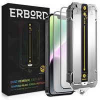 2x Tempered Glass for iPhone 16e / 14 / 13 / 13 Pro, ERBORD Easy App Full Screen Protector