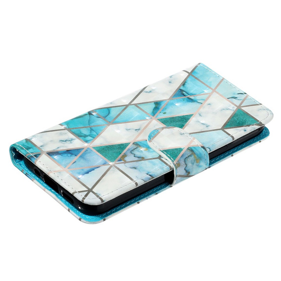 Flip case for Samsung Galaxy A35 5G, Wallet, Marble green