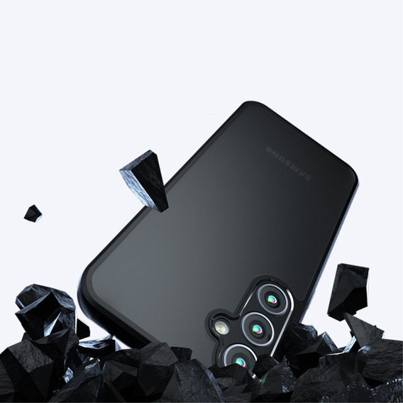 Case for Samsung Galaxy A55 5G, Fusion Hybrid, with camera protection, transparent / black