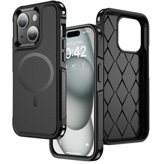Case for iPhone 15 Plus, MagForce MagSafe, black