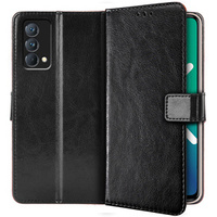 Flip case for Realme GT Master, Crazy Horse Wallet, black