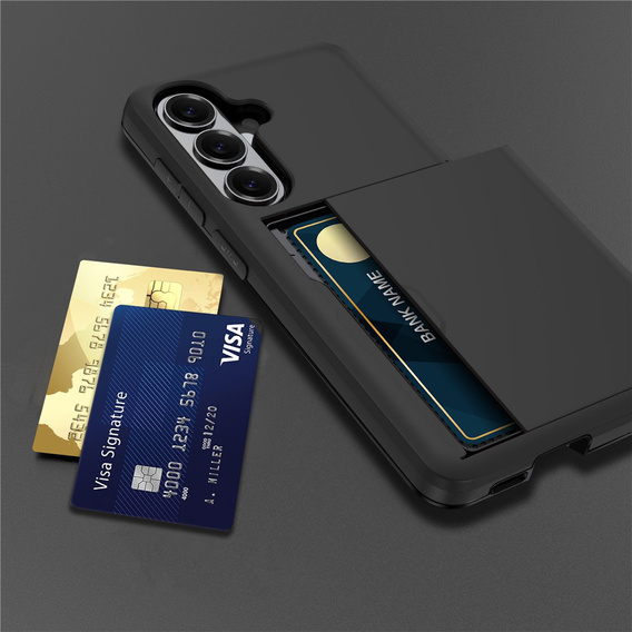 Case with card holder for Samsung Galaxy A57 5G, black