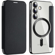 Flip case for Samsung Galaxy S24, RFID Wallet MagSafe CamShield, black