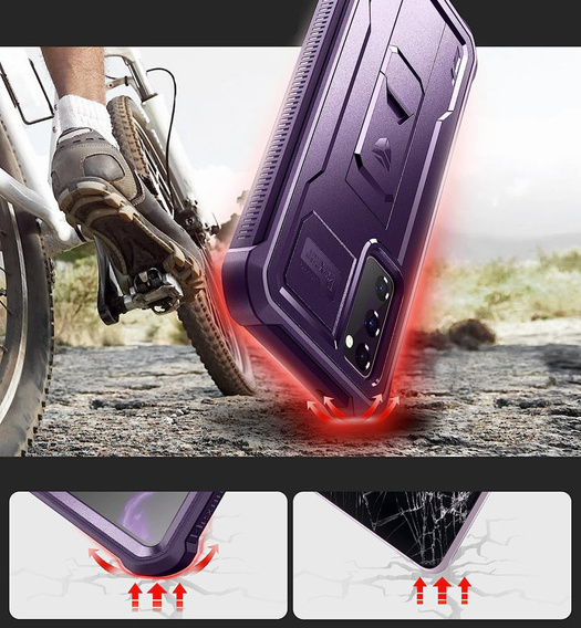 Armored case for Samsung Galaxy S20 FE, Dexnor Full Body, dark purple