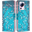 Flip case for Xiaomi 13 Lite, Wallet, sakura, blue