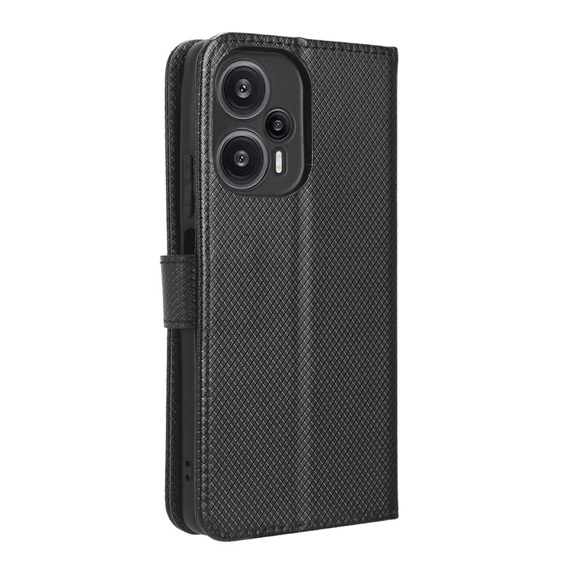 Flip case for Poco F5 5G, Wallet Smart Magnet, black