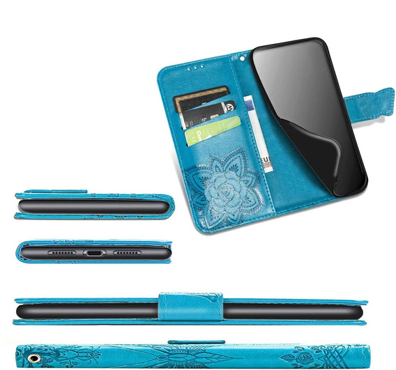 Flip case for Xiaomi Redmi A5, Butterfly, blue