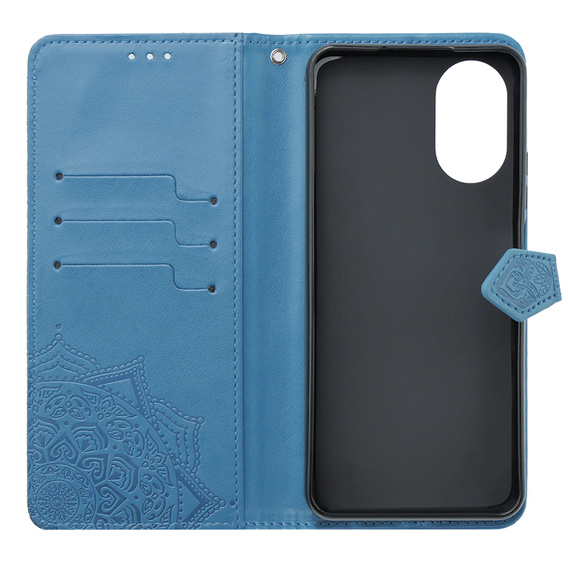 Flip case for Oppo A58 4G, Mandala, blue