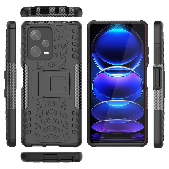 Case for Xiaomi Redmi Note 12 Pro+ 5G, Tire Armor, black