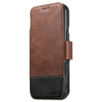 2-in-1 flip case for iPhone 17 Pro, SUTENI, for MagSafe, brown