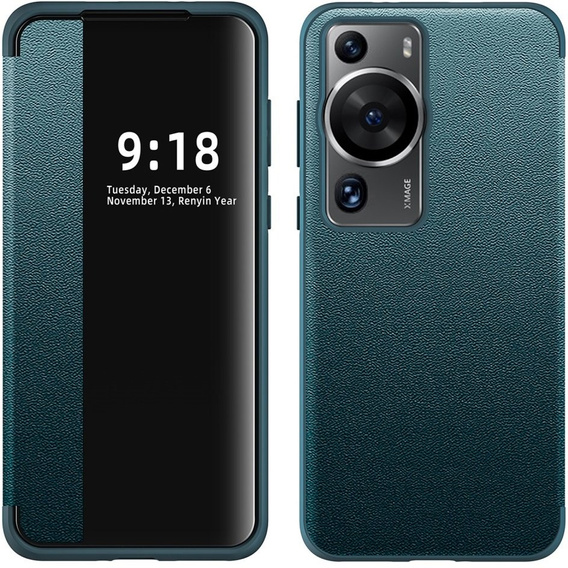 Flap case for Huawei P60 Pro, Side View, blue