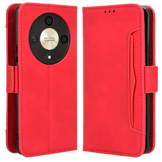 Flip case for Honor Magic 6 Lite 5G, Card Slot, red