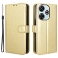 Flip case for Xiaomi Redmi 13, Crazy Horse Wallet, gold