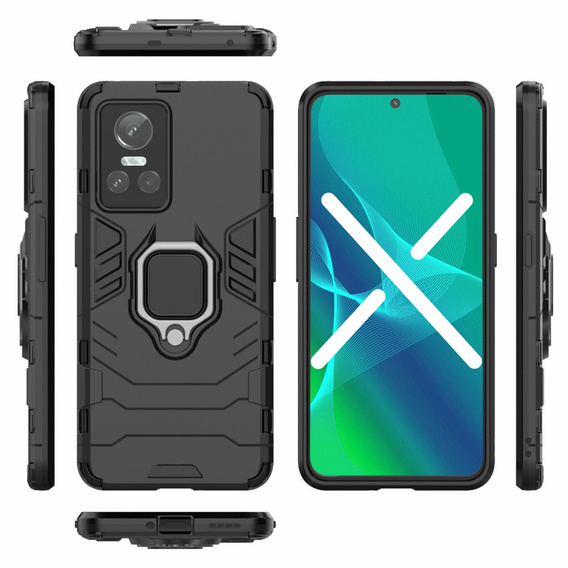 Case for Realme GT Neo 3, Kickstand Ring, black