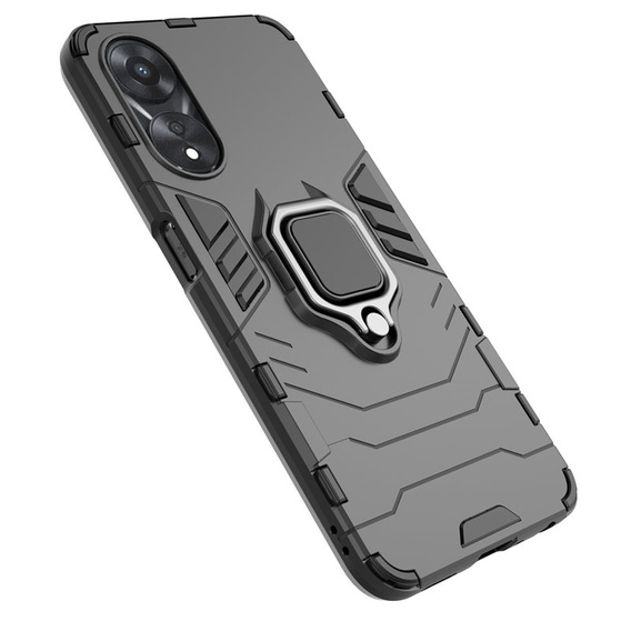 Case for Oppo A78 5G, Kickstand Ring, black