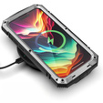 Case for iPhone 15 Pro Max, R-JUST, armoured, silver / black