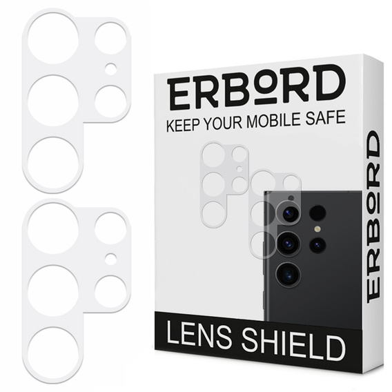 2x ERBORD tempered glass for camera to Samsung Galaxy S23 Ultra
