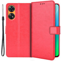 Flip case for Oppo Reno8 T, Wallet, red